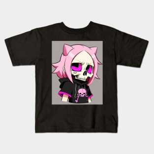 Adorable Anime Delight: A Cute and Kawaii Journey into Pastel Pink Kids T-Shirt